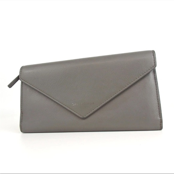 Balenciaga Taupe Leather Envelope Bag - Picture 1 of 9